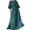 Blue, variant on Meichang Womens Cotton Linen Maxi Dresses Flowy Tie Waisted Tunic Dresses Solid Crew Neck Short Sleeve Side Slit Dresses Summer Beach Casual Long Dresses with Pockets Black XL