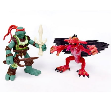 Teenage Mutant Ninja Turtles Mini Mutants Figure 2-Pack, Raph and Winged Dino