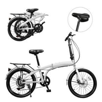 20 inch Folding Bike with 7 Speed Gears Foldable Bicycle Adjustable Seat MTB Bicycle