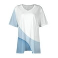 thumbnail image 3 of BSDJILFG Womens Plus Size Tops Summer 2025 Graphic Tees Loose Fit V-Neck Short Sleeve Shirt,Soft Comfortable Lounge Pajama Tops Sleepwear Sizes XL-5XL, 3 of 5