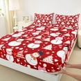 thumbnail image 3 of Manfei Lovely Snowmen Bed Sheets,Merry Christmas Tree King Sheets,Happy New Year Sheet Set For Child,Super Cozy Room Decor,4-Piece, 3 of 7
