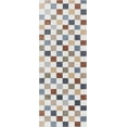 thumbnail image 6 of BoutiqueRugs Alia Colorful Modern Checkered Area Rug - Contemporary Geometric Carpet for Hallway, Nursery, Girls Boys Room - Machine Washable - White, Blue, Peach, Rust - 5'3" x 7' (5x7), 6 of 18
