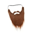 thumbnail image 5 of Xmas Santa Claus Beard Christmas Mustaches for Teens Adult Kids Fancy Dress Brown, 5 of 8