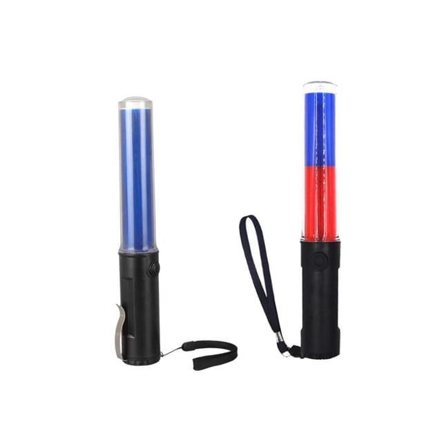 2 Unidades Palos Multicolor de Construcción de Plástico Duradero, el Viene con una Correa para shamjiam Traffic Baton Light Stick