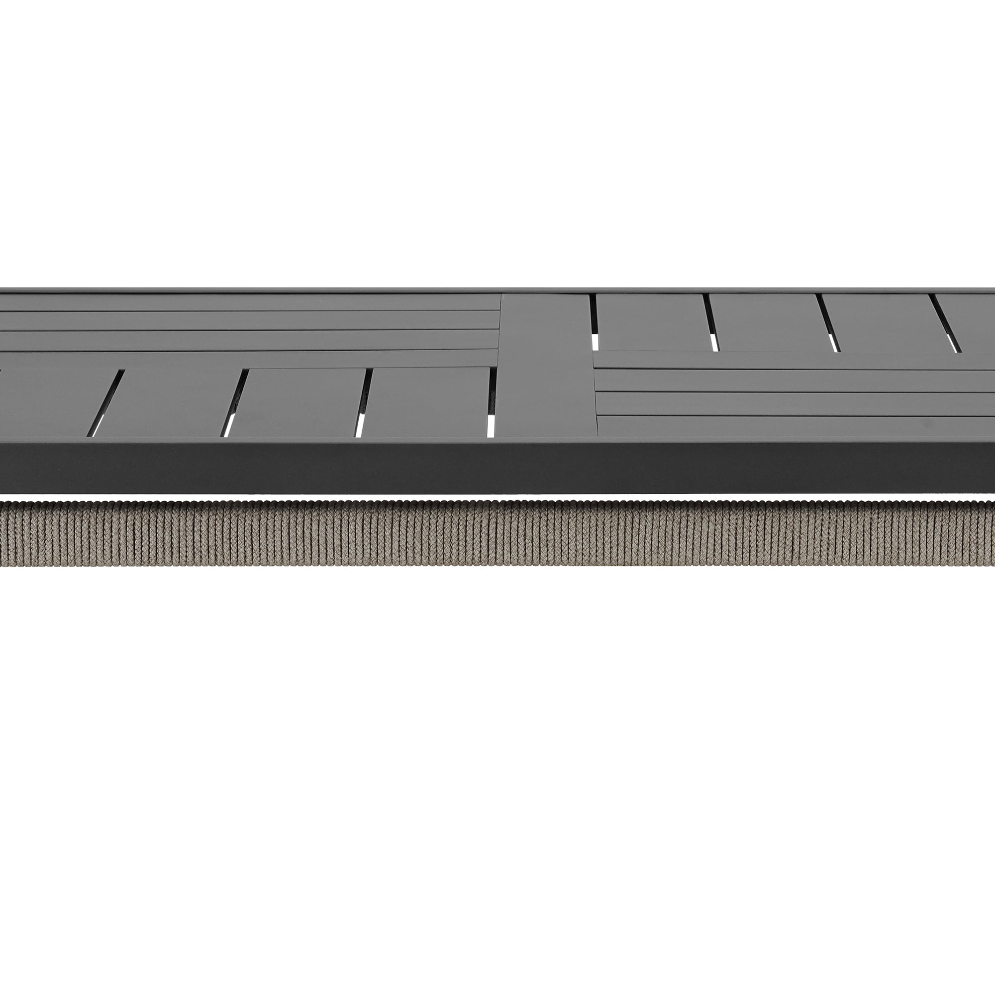 Zella Rectangular Coffee Table in Aluminum