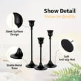 thumbnail image 4 of Nuptio Black Taper Candle Holders for Candlesticks, Candlestick Holder Set for Mantel Home Decor Table Centerpiece Wedding Dinning, 4 of 11