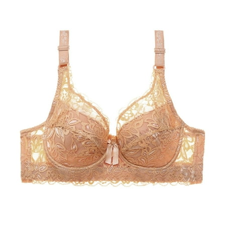 OJSFQUFP Plunge Bras Khaki Fashionable Women Lace Gathered Bra Adjustable Pair Of Thin Cup Underwear Basic Pretty Bra Classic Bra for Everyday 105D