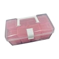 thumbnail image 3 of Estuche para guardar joyas,Estuche transparente para guardar joyas con 32 compartimentos,Caja de almacenamiento de aretes de gran capacidad de 32 unidades,Organizador de joyas portátil con Rosa, 3 of 8