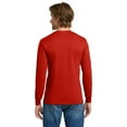 thumbnail image 3 of Gildan Men’s Long Sleeve Crewneck T-Shirt, Heavy Cotton, Classic Solid Tee, Bulk, Red, 5-Pack, M, 3 of 5