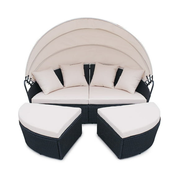 Camastro sala jardin lounge con toldo retráctil ilios innova CAMASTRO GRIS