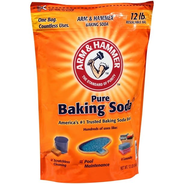 Arm & Hammer Pure Baking Soda - 192 oz (12 lb)Bag - 4 / Carton - Chemical-free, Deodorize, Resealable, Non-scratching Arm & Hammer Pure Baking Soda - 192 oz (12 lb)Bag - 4 / Carton - Chemical-free, Deodorize, Resealable, Non-scratching