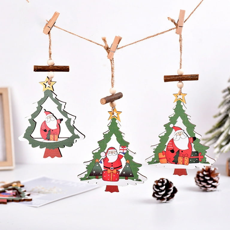Clearance Sale Mijaution Christmas Tree Frame Hollow Pendant Creative  Cartoon Old Man Angel Snowman Elk Christmas Tree Ornaments 