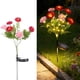 thumbnail image 1 of 7-Head Solar Faux Flower Lights Waterproof LED Artificial Flower Garden Decor Solar Stake Lights for Pathways Lawns Patio Yard Auto off on Landscapes Lighting, 1 of 6