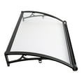 thumbnail image 6 of ToppiJoy Triangular Structure Front Door Drainage Awning Canopy Shelter Patio Window Rain Roof Sun Shade Cover Hold up 50kg(Black+Clear), 6 of 22