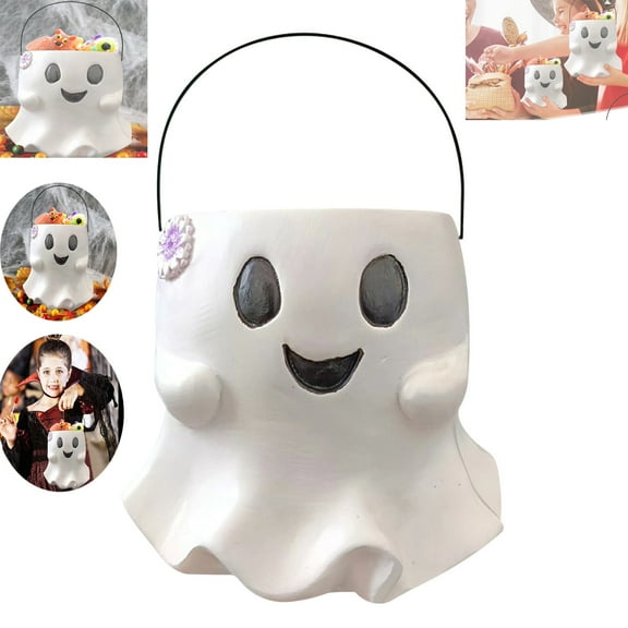 Clearance Ghost Bucket,Ghost Vase, Halloween Ghost Decor,2025 New Cutest Ghost Bucket, Ghost Halloween Candy Bowl,Ghost Planter Pot for Home Halloween Indoor Outdoor Decorations