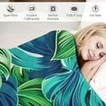thumbnail image 3 of Shiartex Tropical Leaf Foliage Print Lightweight Throw Blanket for All Seasons - Versatile Bed Sofa Living Room Decor Gift 40x50in, 3 of 6