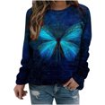 thumbnail image 2 of Liquidación ICHUANYI, camisas informales de manga larga para mujer, sudadera con cuello redondo estampado, Jersey, túnica holgada con estampado de puesta de sol, Tops ICHUANYI WER202308230184, 2 of 5