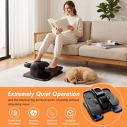 Baokaler Under Desk Elliptical, Electric Leg Exerciser while Sitting for Seniors, 12 Speeds,Black