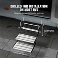thumbnail image 3 of VEVOR RV Steps, 2-Step, Manual Retractable RV Stairs, Foldable, 440 LBS Load Capacity, Aluminum Alloy Steps, Thickened Steel Plate, Non-Slip Steps for Safe Entry and Exit, RV, Trailer, Camper Steps, 3 of 9