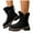 Black, variant on Women Winter Ankle Boots Suede Side Zip Non Slip Snow Booties Fleece Lined Warm Thermal Outdoor Walking Shoes Beige 9