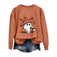 thumbnail image 2 of Vintage Washed Graphic Crewneck Sweatshirt for Women Witchy Vibes Aesthetic Tops Perfect for Trick or Treat Autumn Party, 2 of 4