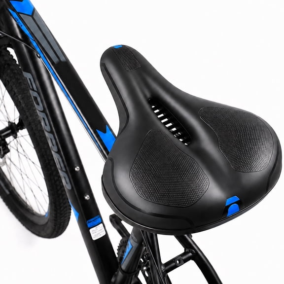Bike Seat Comfortable Cushion Dual Shock Absorbing Bicycle Saddle with Rain Cover
