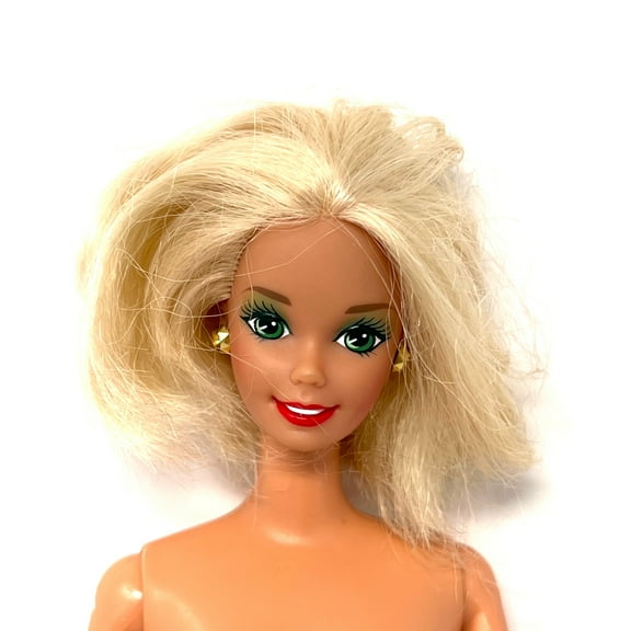 Nude Barbie Doll Twist N Turn Blond Barbie Doll Short Buble Hair Gren Eyes OOAk #55