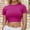 Purple, variant on Duojiaj Women's Casual Short Sleeve Crop T Shirt Round Neck Basic Solid Top For Spring Summer Everyday Wear Women's T-Shirts