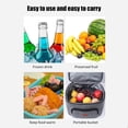 thumbnail image 4 of Sonducket Bolsa de almuerzo portátil Camping Picnic Refrigerador aislado de gran capacidad Comida Bebida Botella de leche Bolsa Cierre de Kits de desorden para acampar, 4 of 6