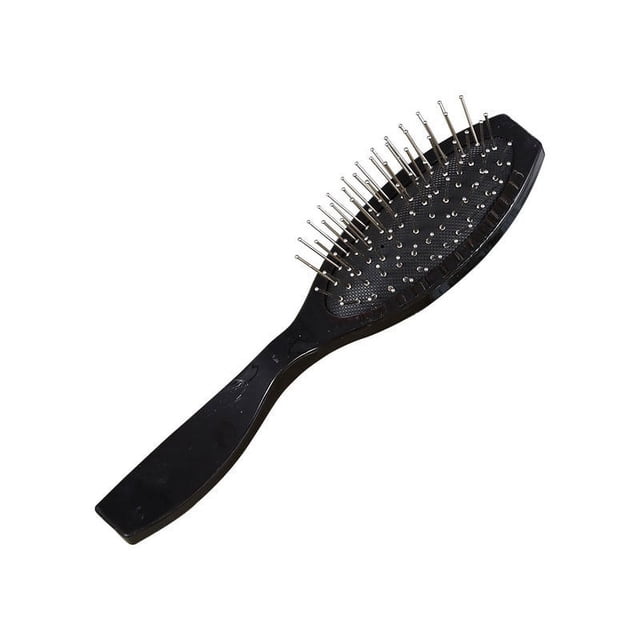 Peine de acero con forma ovalada para peluquería, con bolsa de aire, herramienta para el cuidado de pelucas y tocados, peine de dientes de acero de plástico de colores