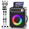 thumbnail image 1 of Máquina de Karaoke voijump Bocina Bluetooth Portátil con 4 Micrófonos, 1 of 8