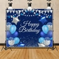 thumbnail image 4 of 8x6ft,Happy Birthday Backdrop,Blue Photography Background for Girls Women Backdrops Banner for Party Decorations, 4 of 4
