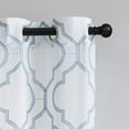 thumbnail image 2 of VCNY Home Charlotte 2-Piece Blue Quatrefoil Sheer Curtain Set, 38" x 96", 2 of 5