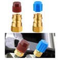 thumbnail image 4 of Adaptateur de Conversion Réfrigérant R12 à R134A avec Filetage SAE 1/4 Pouces, Raccords Mâles Haute/basse Pression, Adaptateurs 90°, Outils de Valve - Construction en Cuivre et Aluminium pour une Fermeture Sécurisée et Facile, 4 of 6