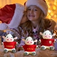 thumbnail image 3 of Cow Plush-Cute Huggable Stuffed Animals, 9" Dressed in Fashionable Clothes Cow Plushie Toys Birthday Party Thanksgiving Christmas Gifts A, 3 of 10