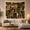 Botanical Shelf, variant on Bookshelf Shelves with Candles and Poinsettias, Nostalgic Vintage for Book Lovers, Library Wall Decor, Christmas Gift, Tapestry Wall Hanging for Home Library and Study Room