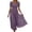 *Purple^, variant on ClodeEU Women's Square Neck Puff Short Sleeve Smocked High Waist Tiered Ruffle Maxi Dress,Summer Flowy Casual Textured Dress Blue,Women's Plus L