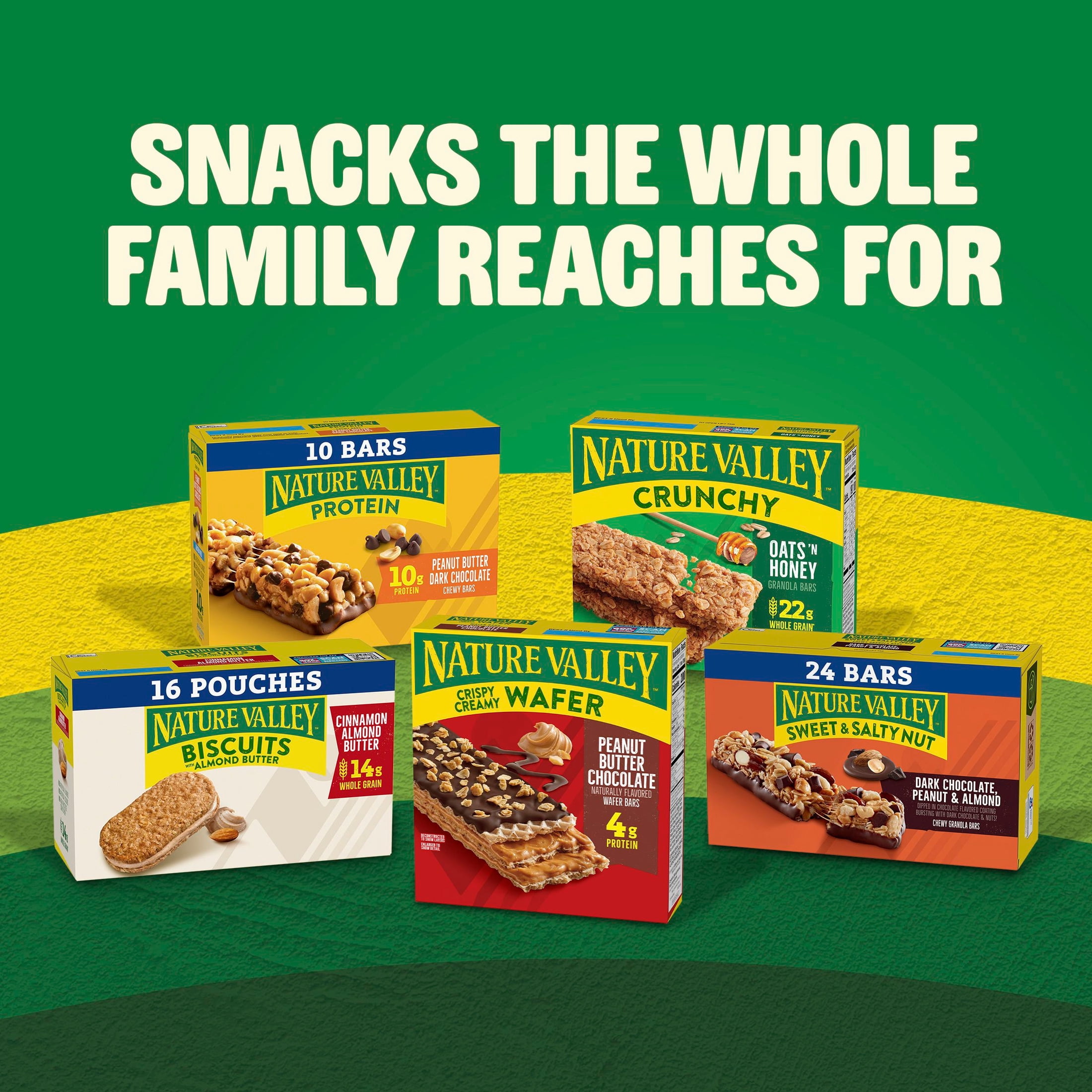 (3 pack) Nature Valley Peanut Butter Chocolate Wafer Bar, Baked, 4g Protein, 5 Bars, 6.5 oz