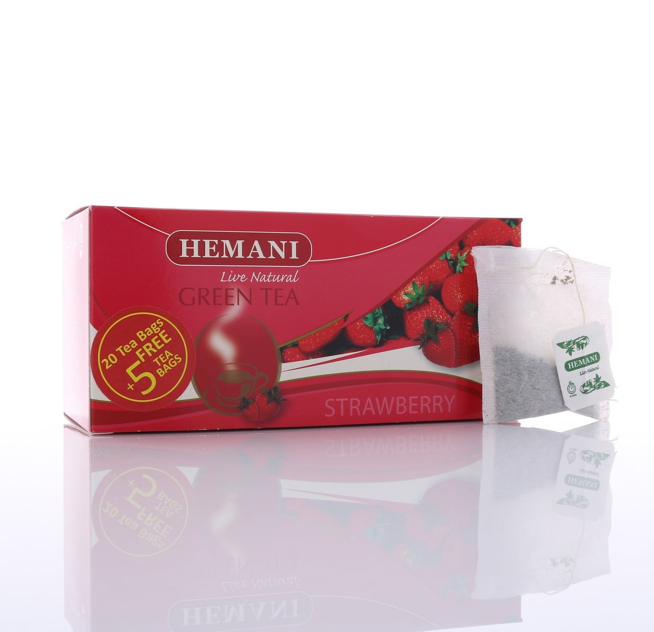 Hemani Green Tea Strawberry 40g