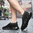 thumbnail image 2 of Men's Knit Shoes S𝗅ip On Laceless Sneakers Breathable Lightweight Athlet𝗂c Shoes Comfortable Outdoor Sports Shoes Soft Cushion Sole Casual L𝗈afers Shoes for Summer and Autumn, 2 of 9