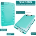 thumbnail image 3 of NOGIS Clipboard with Storage, Portable Office Clipboard Storage Box, Size 14.2 x 9.6 x 1.2 Inches, Side Opening, Heavy Duty Clips, Clipboard for Contractor Teacher Office Classroom Supply,Blue, 3 of 7