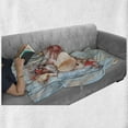 thumbnail image 6 of Letter K Soft Flannel Fleece Throw Blanket, Letter K Invertebrates Seashells Starfishes Summer Inspired Print, Cozy Plush for Indoor and Outdoor Use, 60" x 80", Dark Coral Pale Blue, by Ambesonne, 6 of 6