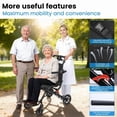 thumbnail image 4 of Lightweight Foldable Transport Wheelchair for Adults & Elderly | Narrow Doorway Travel Wheel Chair with Carbon Steel Frame, Safety Belt, Large All-Terrain Wheels & 220 lbs Capacity, Pull Rod, 4 of 9