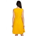 thumbnail image 3 of YELETE Lady's Sleeveless Comb-Cotton A-Line Dress with Pockets, Mango S, 3 of 4