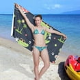 thumbnail image 7 of DreamtimesLovely Dinosaur Microfiber Quick Drying Beach Towel with a Carrying Bag Absorbent and Sand Free Towel for Kids Teens Adults Travel Gym Camping Pool Yoga Outdoor and Picnic, 7 of 7