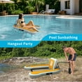 thumbnail image 3 of Hangout Floating Chair | Inflatable Floating Chair with Built-in Cup Holder | 4.2×3.7ft Chair Floats for Adults | Inflatable Lounge Chair for Lakes, Pools, Boats | 1 Pack of Chair, 3 of 9
