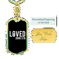thumbnail image 3 of Loved John 3:16 Stainless Steel or 18k Gold Premium Swivel Dog Tag Keychain, 3 of 9