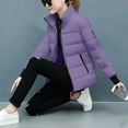 thumbnail image 5 of Bovxnpu Winter Coats for Women, Women's Lightweight Long-Sleeve Waterproof Puffer Jacket Warm Winter Clothing, 5 of 8