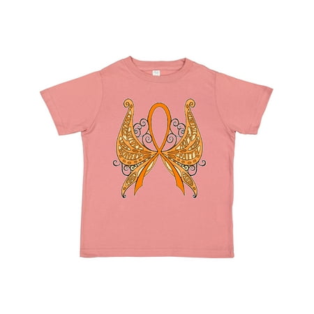 

Inktastic Leukemia Awareness with Butterfly Ribbon Words Boys or Girls Toddler T-Shirt