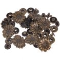 thumbnail image 4 of 10 Sets Zinc Alloy Retro Daisy Shape Snap Button Costume Bag Buckle Fittings Clasp Button Craft with Base Accessories (Bronze), 4 of 7